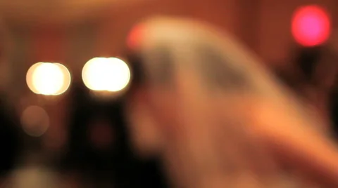 Out-of-focus bride on the dance floor Video stock 36478573