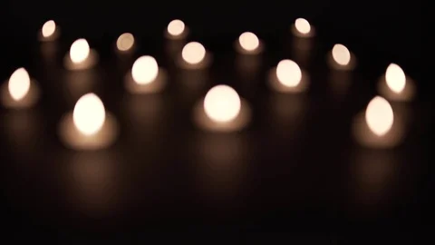 Out of Focus Candles Stock Footage 72495272