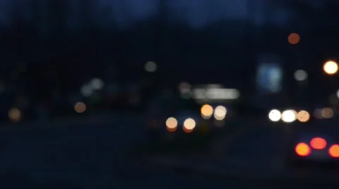 Out of focus car lights at night in motion1 Stock-Footage 50248416
