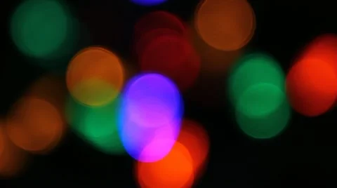 Out of focus Christmas lights Stock Footage 12554317