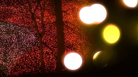 Out of focus Christmas lights Stock Footage 83627283