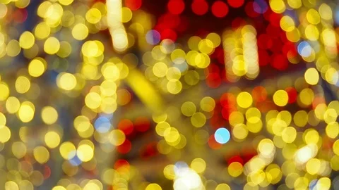 Out of focus Christmas tree lights background Video stock 71245346
