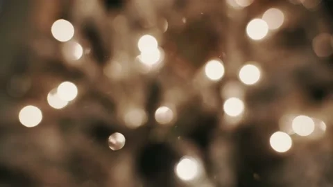 Out of focus Christmas tree lights bokeh Stock Footage 226146530