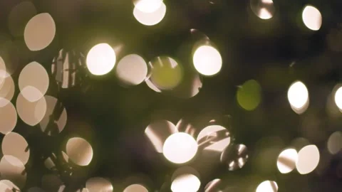 Out of focus Christmas tree lights shining, Christmas season, dream, holiday Stock Footage 254510552