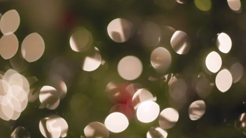 Out of focus Christmas tree lights shining, Christmas season, dream, holiday Stock Footage 254510565