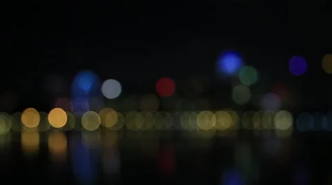 Out of focus City night light Stock Footage 55254321