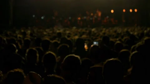 Out of focus crowd in a concert Vídeo Stock 53004436