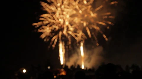 Out focus/In Focus fireworks Video stock 49150996