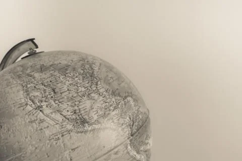 OUT OF FOCUS: Globe with physical map on it ( vintage effect ) Stock Photos