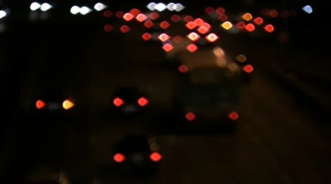 Out of focus Highway Stock Footage 8506114