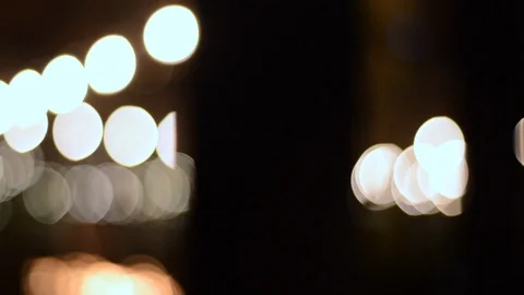 Out of focus Lights - Walking Pan Stock Footage 101566543