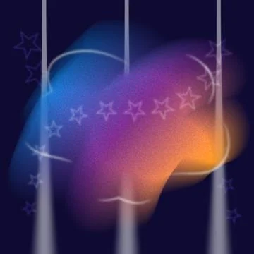 Out of focus motion geometric gradient background design Illustrazione stock