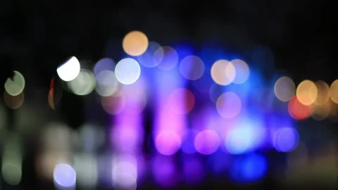 Out of focus multicolored blurred lights  Stock Footage 200173472