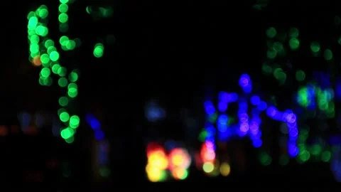Out of focus multicolored blurred lights  Stock Footage 200174141