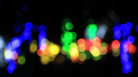 Out of focus multicolored blurred lights  Stock Footage 200174143