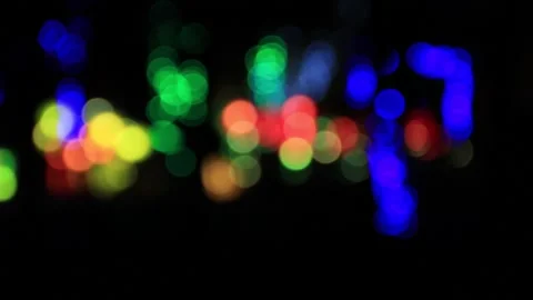 Out of focus multicolored blurred lights  Stock Footage 200174298