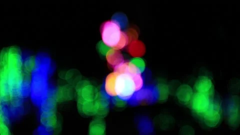 Out of focus multicolored blurred lights  Stock Footage 200174361