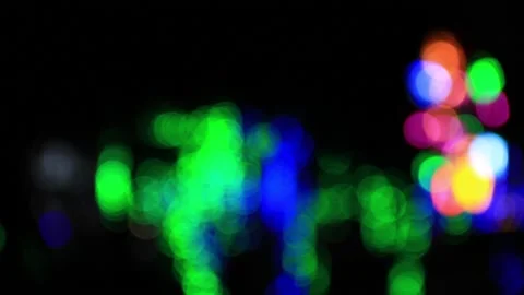 Out of focus multicolored blurred lights  Stock Footage 200174455