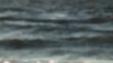 Out of Focus Ocean Waves with Sun Flares (Abstract Background) Stock Footage 185096234