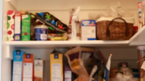 Out of focus pantry shot Stock Footage 35856319