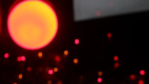 Out of focus red light Stock Photos