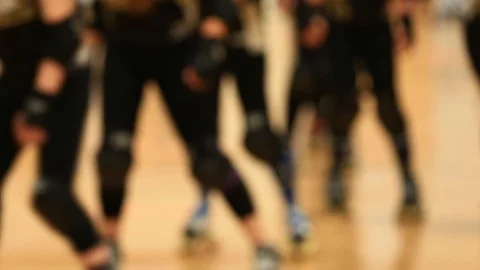 Womens Roller Derby Stock Video Footage