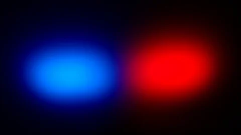 Out of Focus Shot of Red and Blue Sirens Video stock 116250366