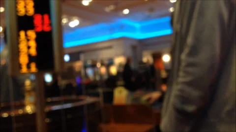 Out of focus shot of roulette table Stock Footage 39505634