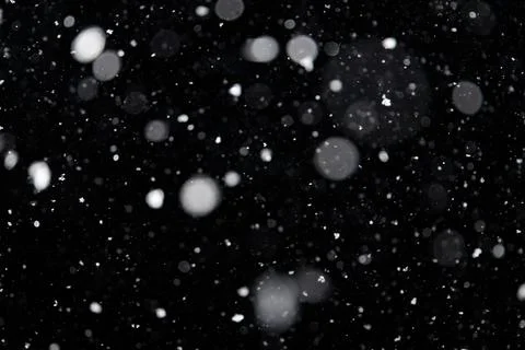 Out of focus snowfall for use as a texture layer in your project. Snow layer for Stock Photos
