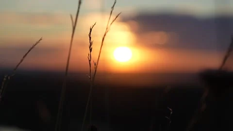 Out of focus sunset blurry skyline day to night timelapse nature time lapse Stockbeeldmateriaal 332611752