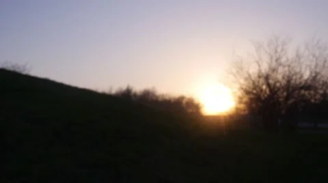 Out of Focus Sunset Time-lapse Video stock 40723729