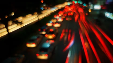 Out of focus timelapse traffic 動画素材 43255460