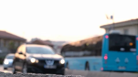 Out of focus traffic background. Blurry background of traffic jam. Stock Footage 126805751