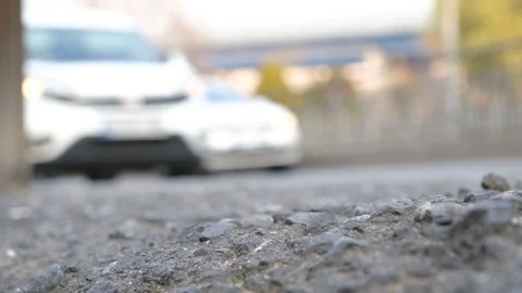 Out of focus traffic background. Blurry background of traffic jam. Stock Footage 126807732