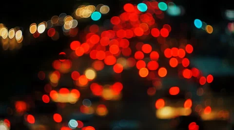 Out of focus traffic Stock Footage 43253696