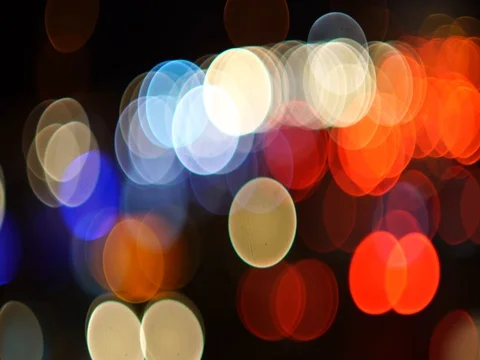 Out of focus traffic lights Stock Footage 81119566