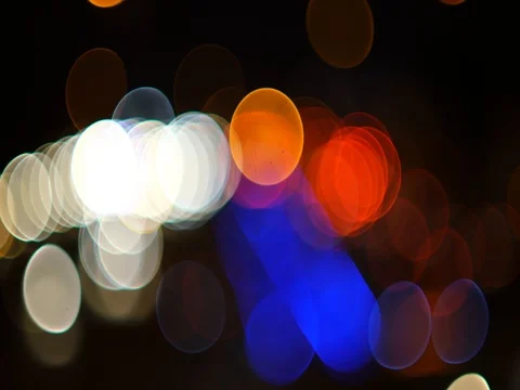 Out of focus traffic lights Stock Footage 81120803