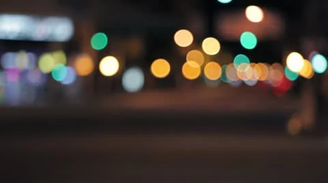 Out of focus traffic lights *night* Stock Footage 8969396