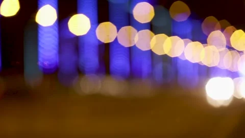 Out of Focus Traffic Night shot Stock Footage 241669794