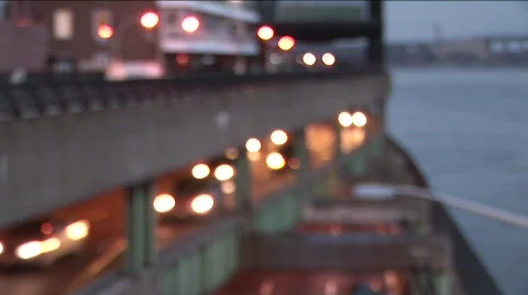 Out of Focus Traffic on Overpass 스톡 동영상 304902