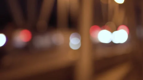 Out of focus traffic on the road Stock Footage 186962385