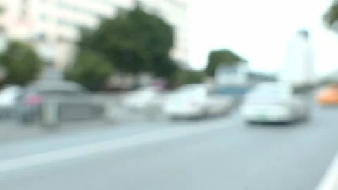 Out of focus traffic on the road Stock Footage 278350369