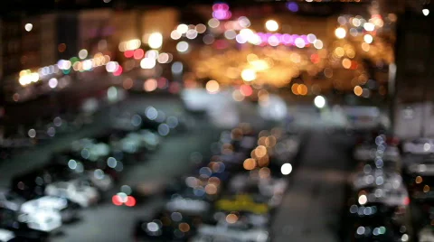 Out of Focus View of City Vídeo Stock 645226