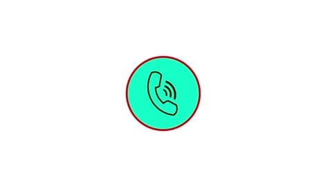 A out going call icon animation on the background.icon concept 4k video. Stock Footage 257762799
