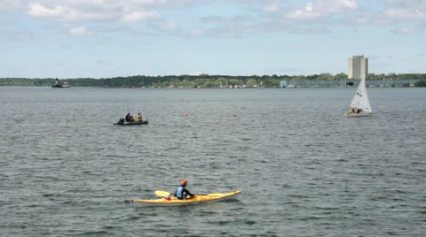 Out on the Lake Stock Footage 39502483