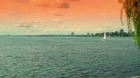 Out on the Lake HD Stock Footage 12209346