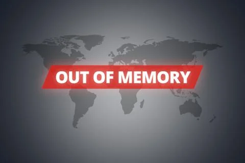 Out of Memory Message on Screen Stock Illustration