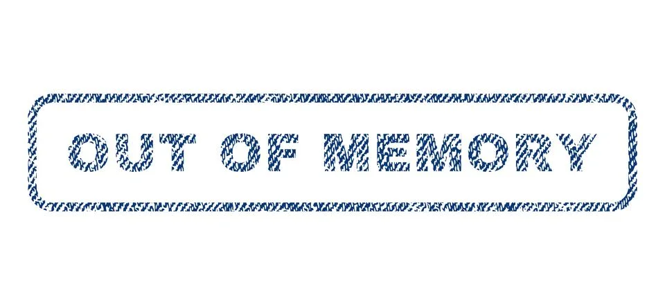Out Of Memory Textile Stamp Stock Illustration