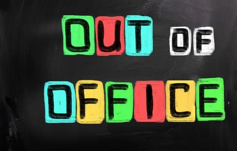 Out of office concept Stock Illustration