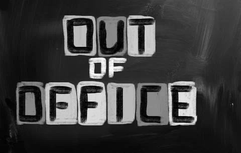 Out of office concept Illustrazione stock